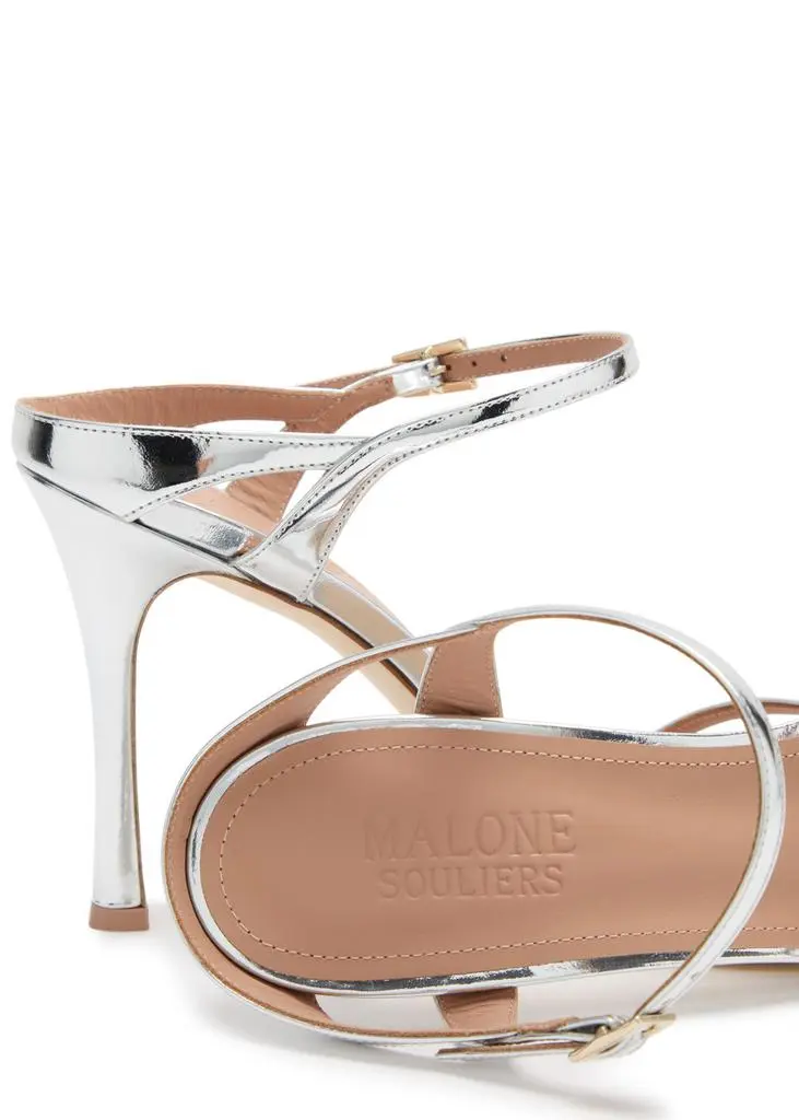 Malone Souliers Yuna 90 metallic leather sandals 4