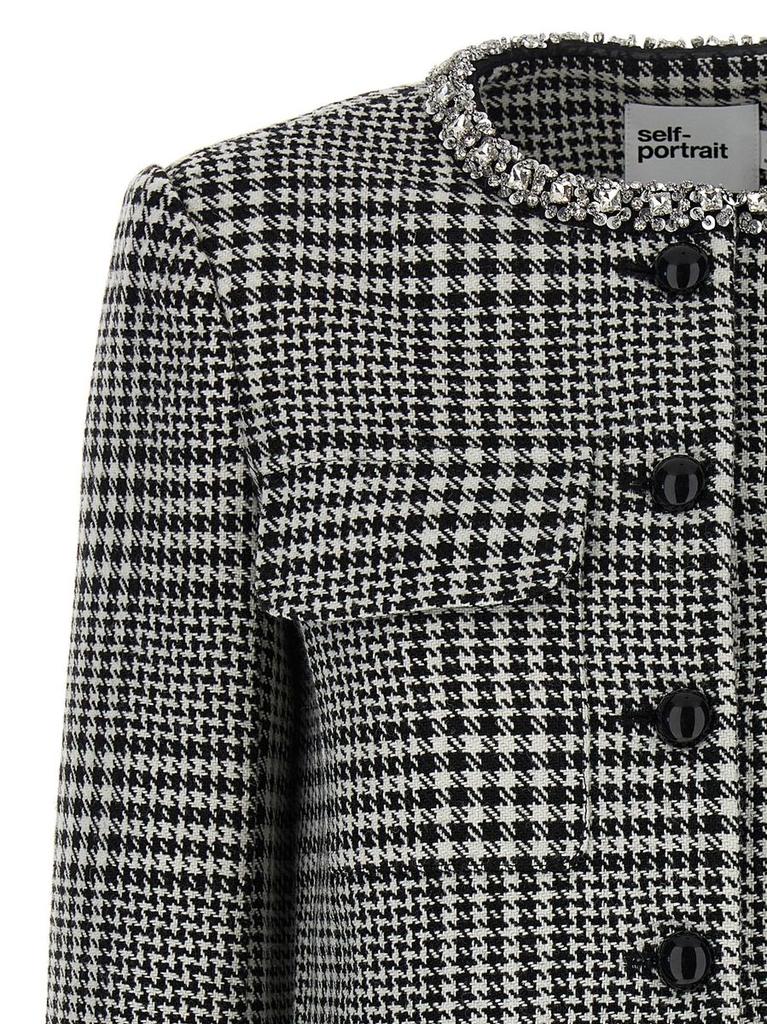 Self Portrait Self-Portrait Houndstooth Blazer