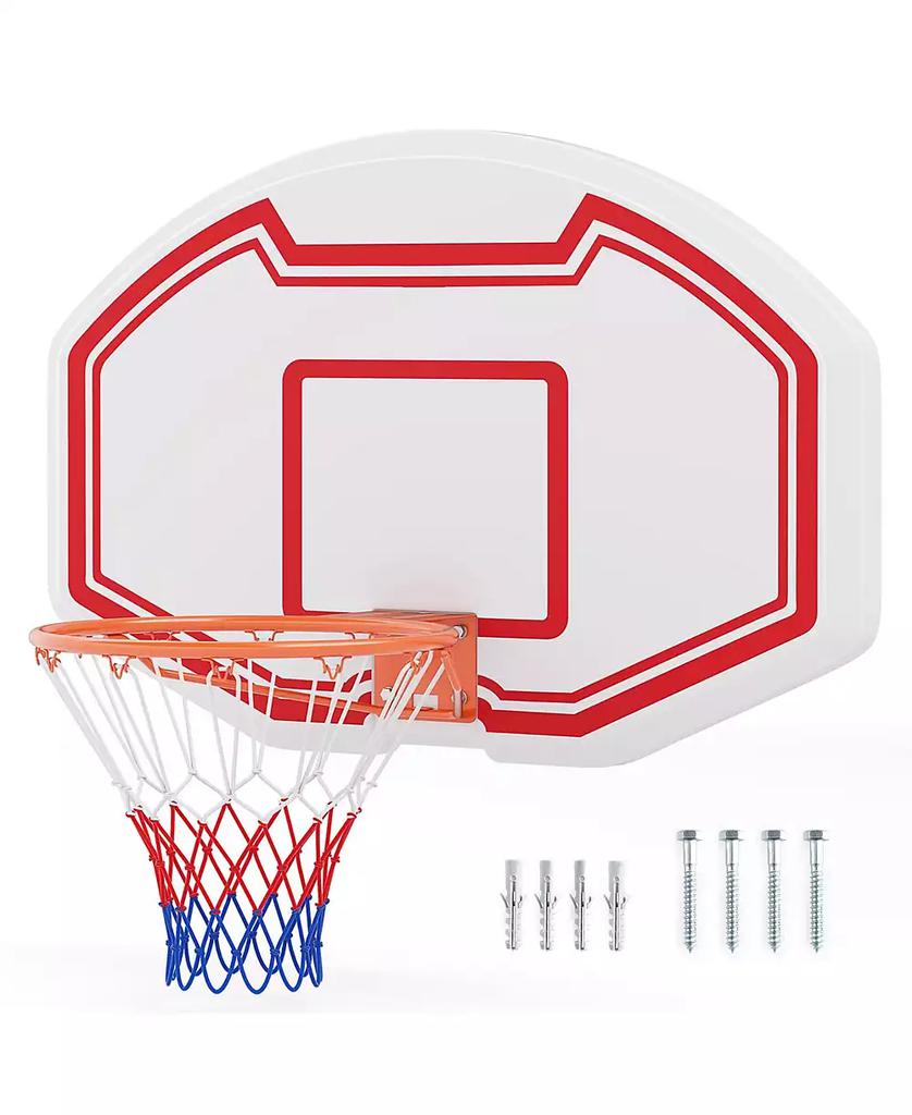 Mecale Large Wall Mounted Basketball Hoop with Shatter-proof Backboard