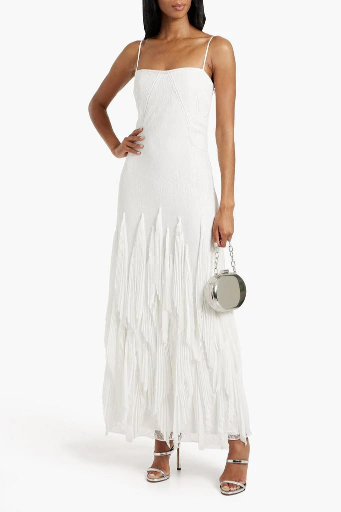 sachin and babi light blue dress A-line Scoop Neck Short Sleeve Asymmetrical Chiffon Bridesmaid Dress with  Pleated S7439B - Bridesmaid Dresses main image 1