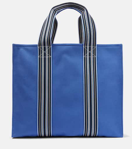 直営店【Loro Piana】The Suitcase Stripe Bag トートバッグ The Suitcase Stripe Mini canvas tote bag in multicoloured