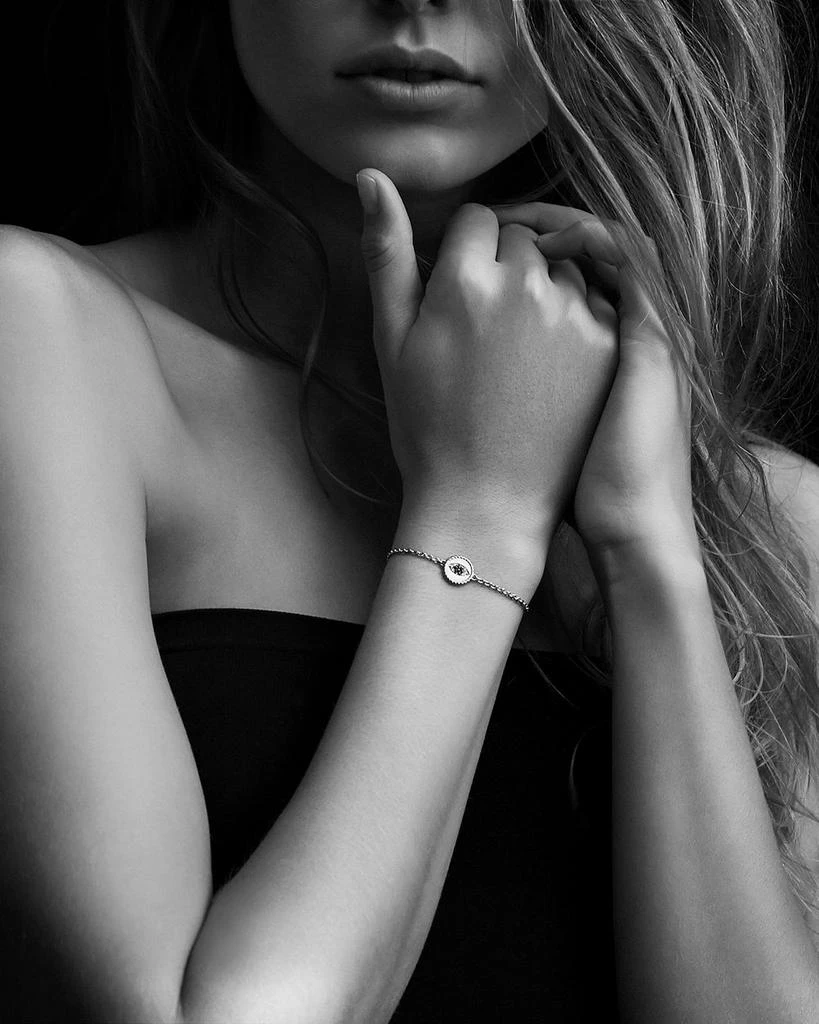 David Yurman Cable Collectibles® Evil Eye Bracelet in 18K Yellow Gold with Pavé Sapphires and Diamonds, 2mm 8