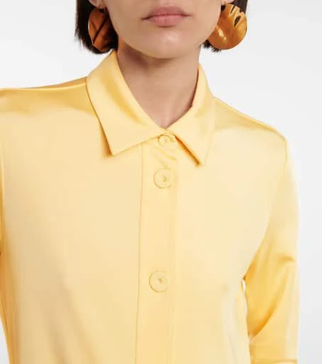 Jil Sander Stretch-jersey shirt midi dress 4