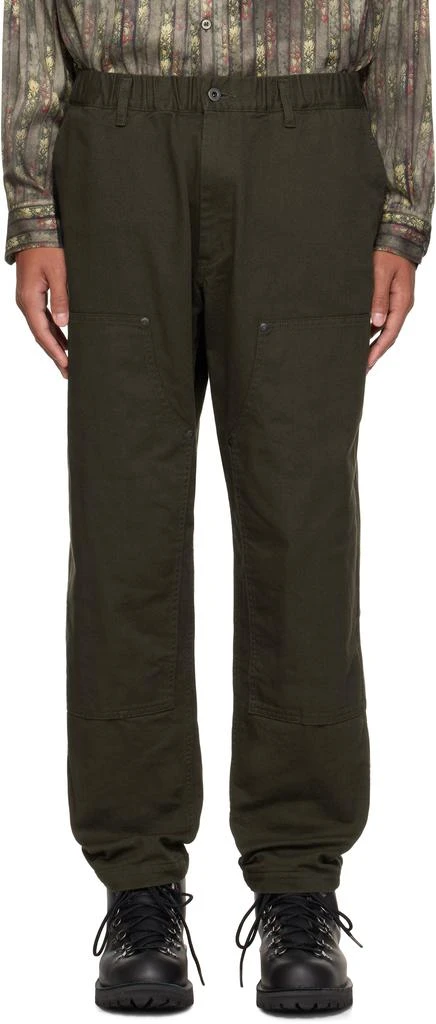 YOHJI YAMAMOTO Khaki Scandal Katsuragi Side Elastic String Trousers 1