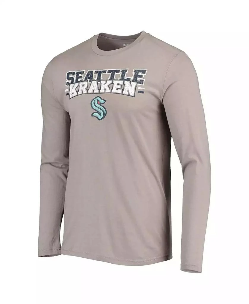 Concepts Sport Men
s Gray, Deep Sea Blue Seattle Kraken Meter Long Sleeve T-shirt and Pants Set 3