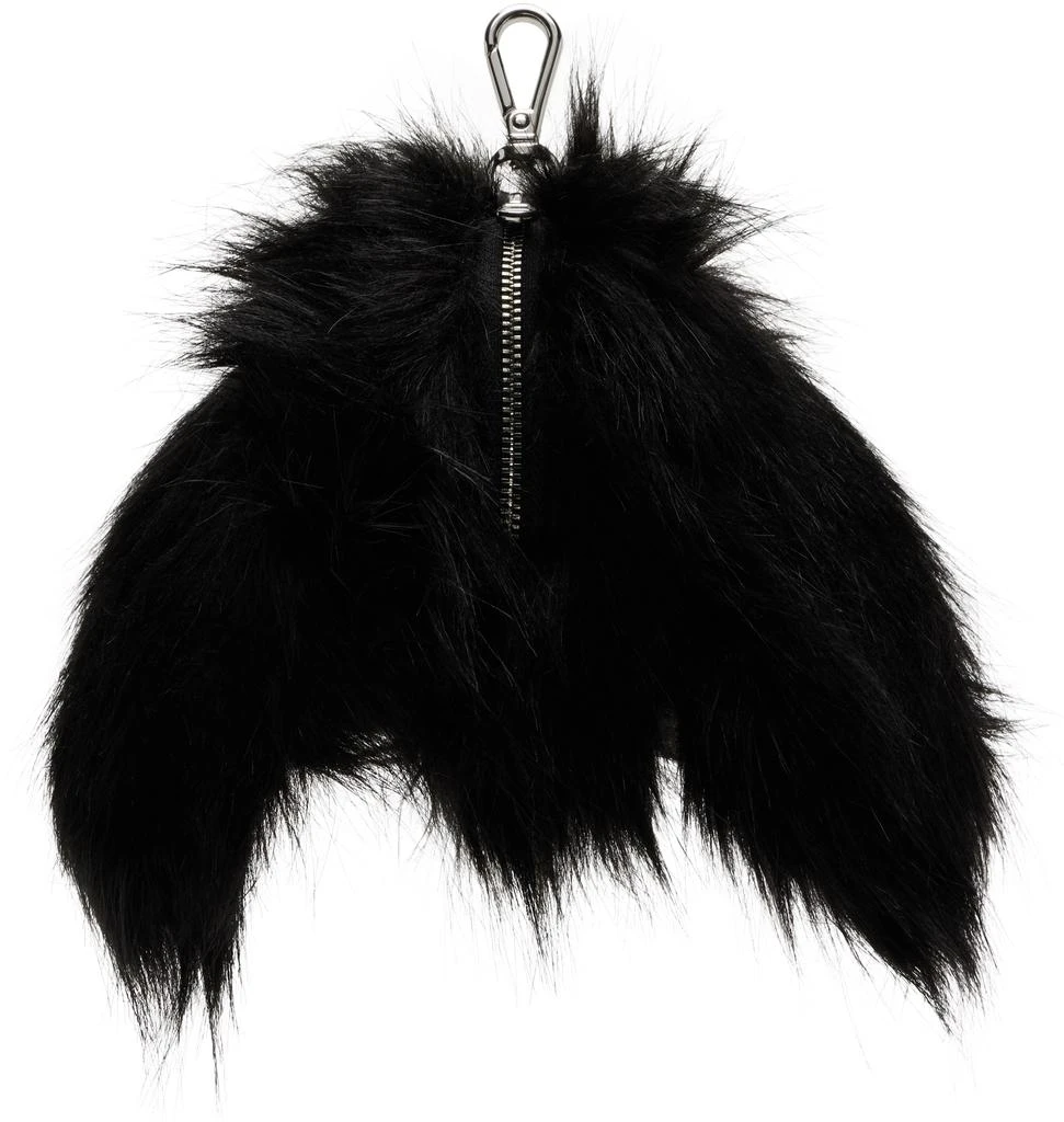 Simone Rocha Black Faux Fur Hare Coin Purse Bag Charm 2