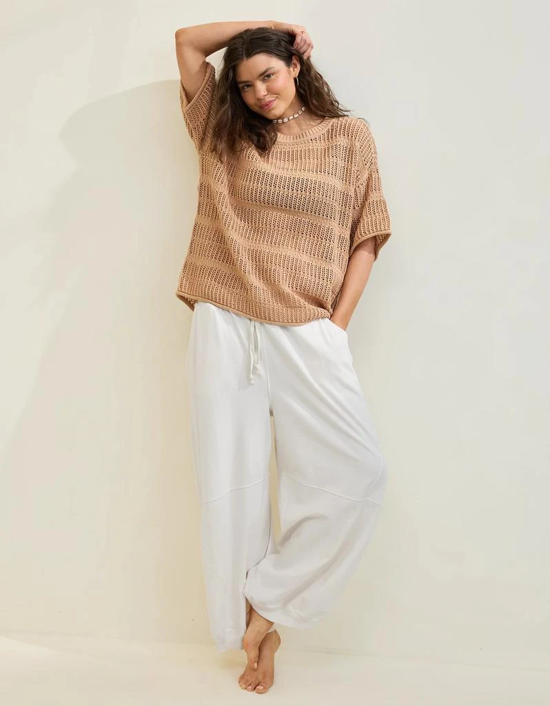 Aerie Aerie Crochet Oversized Short Sleeve Sweater 5