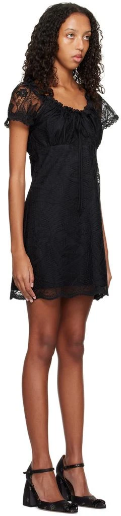 Anna Sui Black Floral Minidress 2