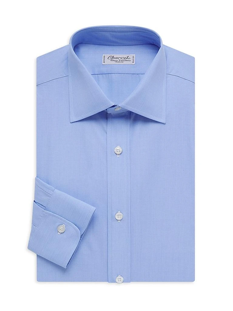 Charvet Solid Poplin Dress Shirt 1