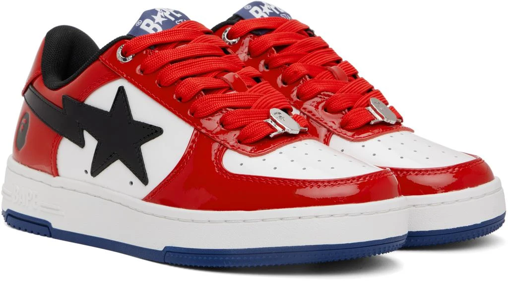 Bape Red & White 'BAPE' STA # 1 Sneakers 4