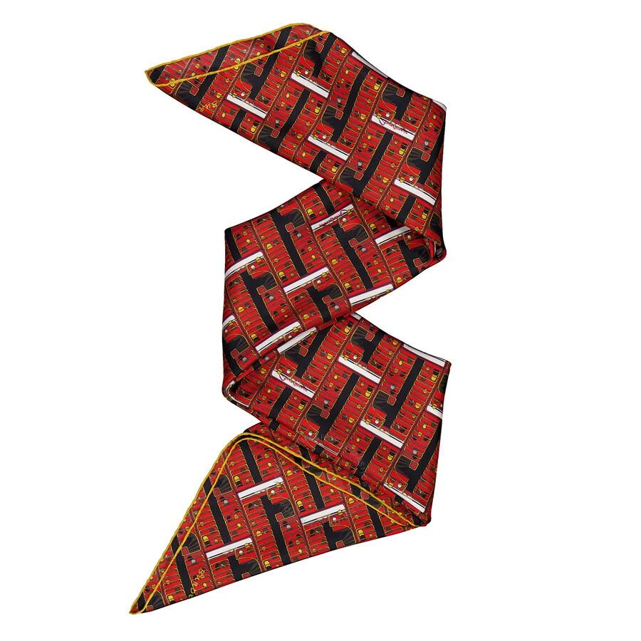 Burberry Bus Silk Scarf In Pillar 3