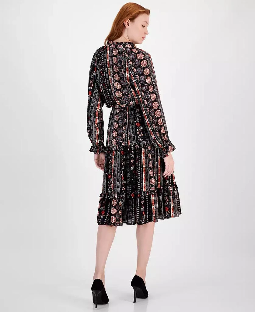 Tahari Women's Printed Fit & Flare Tiered Midi Dress 2