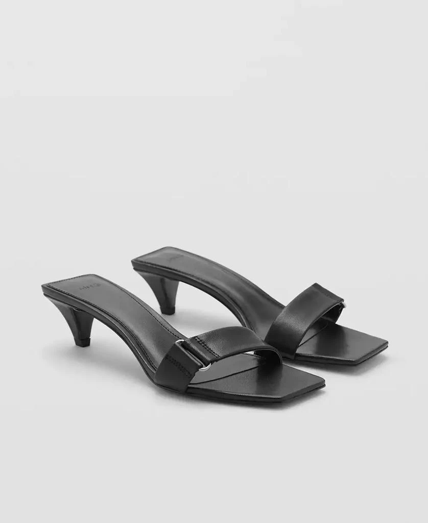 Mango Women's Heel Leather Sandals 1