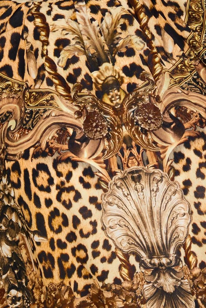 Camilla Embellished cutout printed silk-chiffon blouse 4