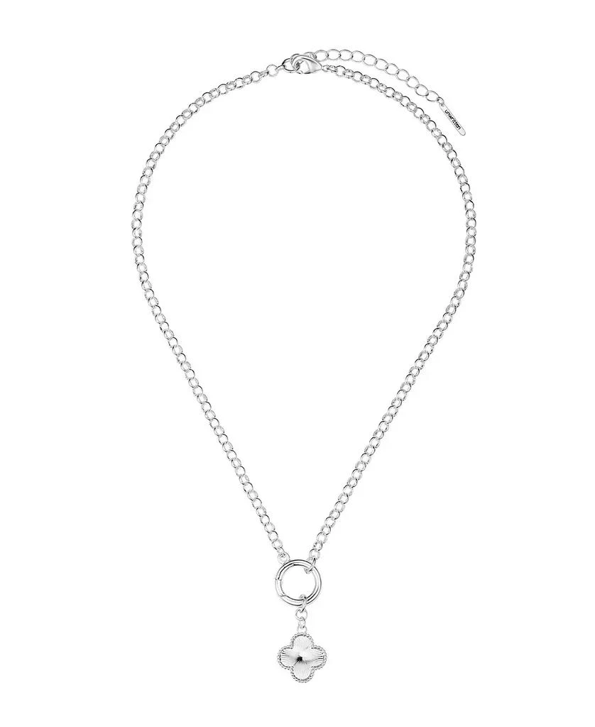 Unwritten Diamond Cut Clover Pendant Necklace 2