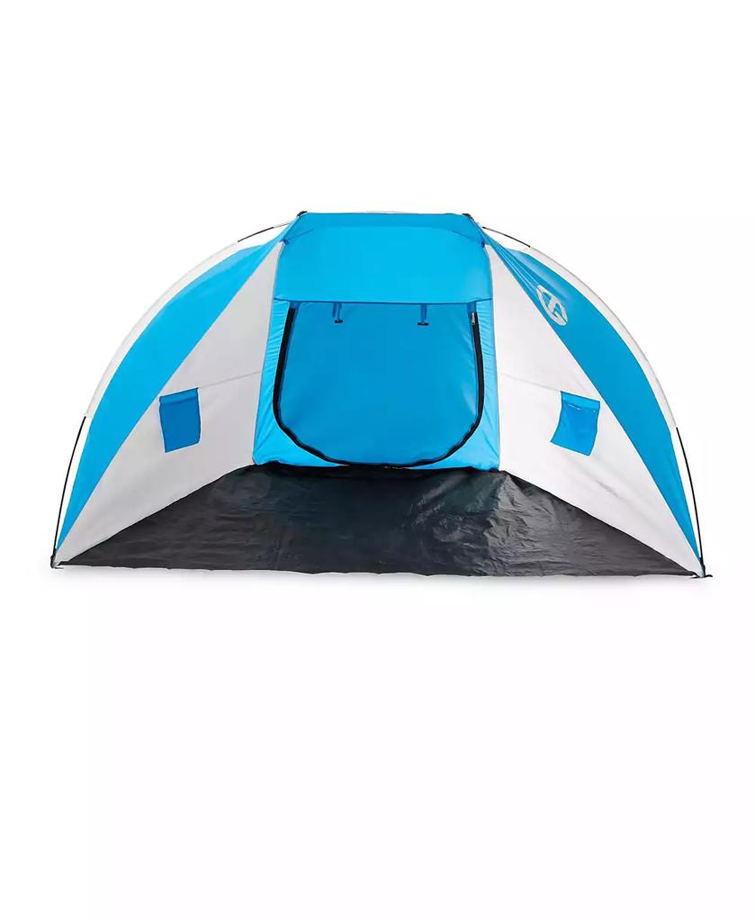 Tahoe Gear Cruz Bay Summer Sun Shelter and Beach Shade Tent Canopy, Blue & White