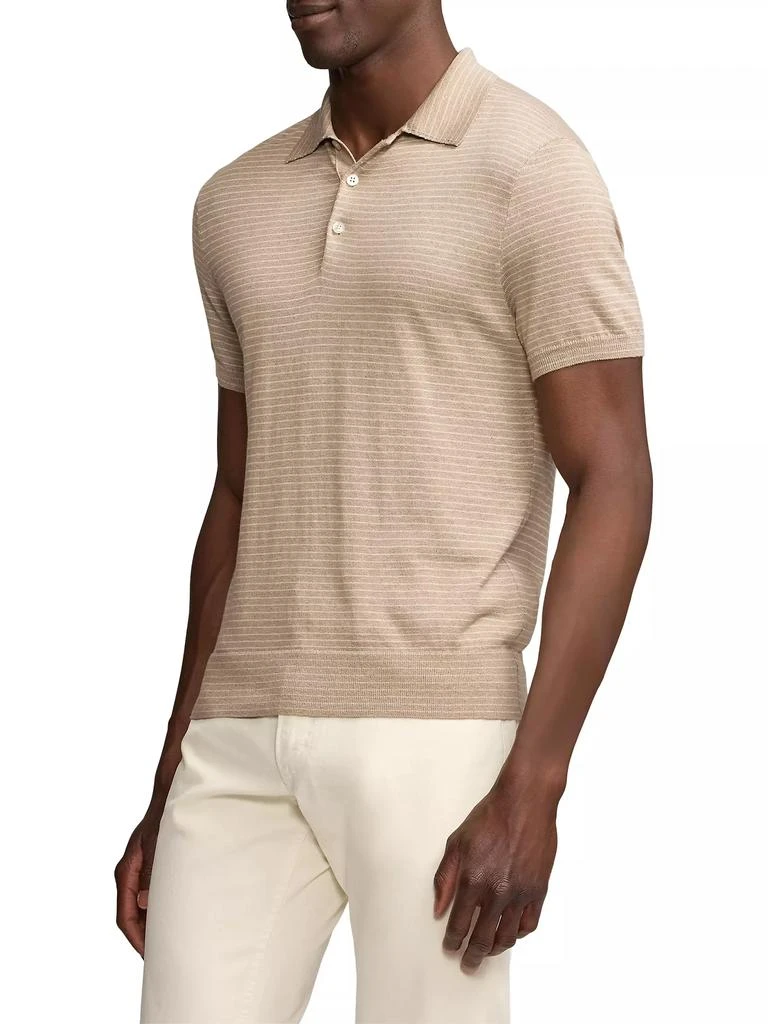 Ralph Lauren Striped Silk-Cotton Polo Shirt 4