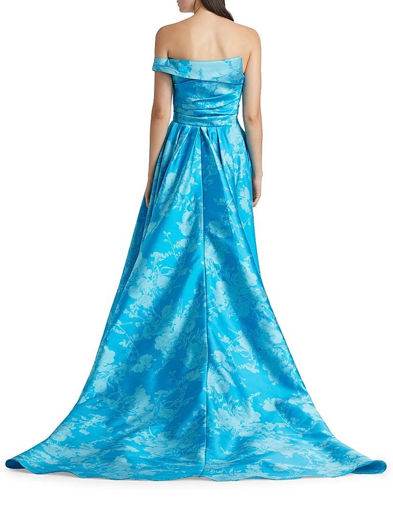 Pamella Roland Floral Off-the-Shoulder Gathered Ballgown 5