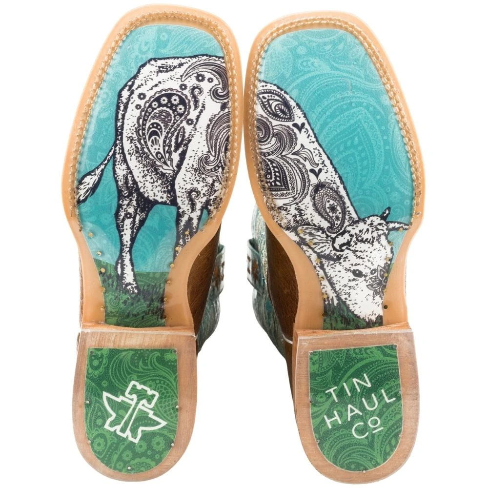 Tin Haul Yee-Haw Square Toe Cowboy Boots 2