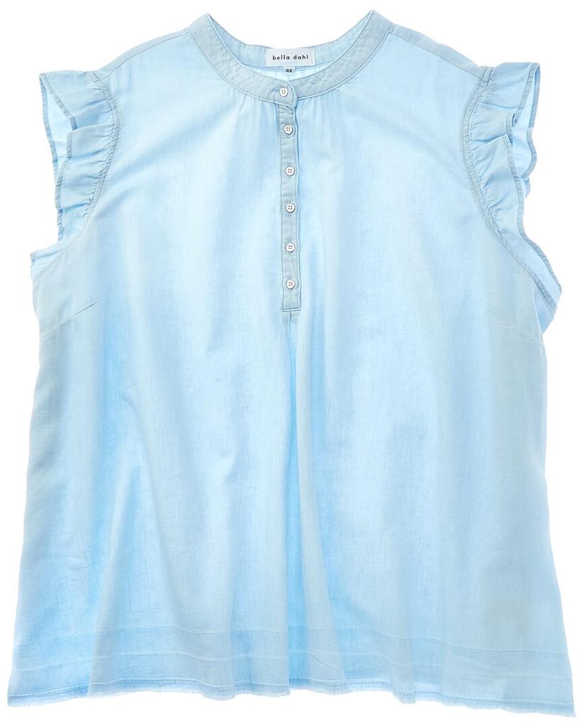 Bella Dahl Bella Dahl Flutter Sleeve Linen-Blend Tank