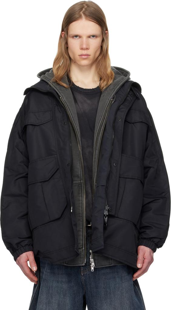 Juun.J Black MA-1 Work Bomber Jacket - Jackets - Compare