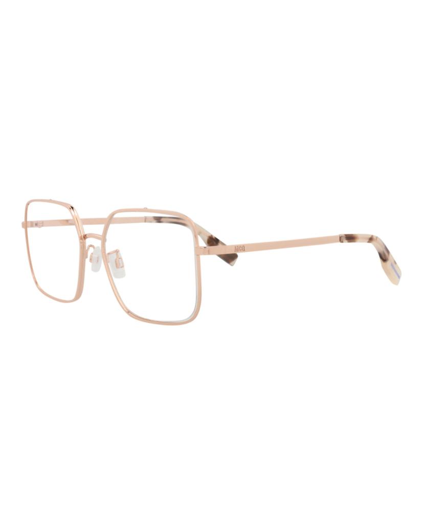 Alexander McQueen Square-Frame Metal Optical Frames