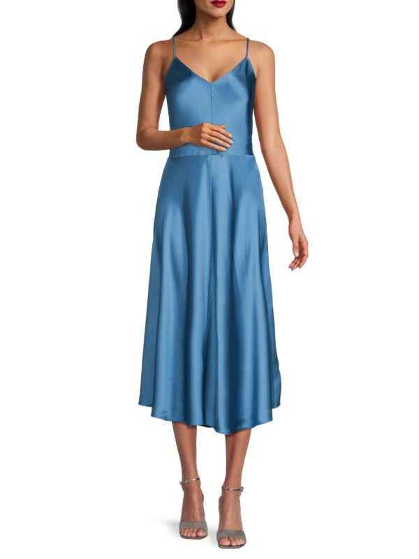 Vince Satin Midi A-Line Dress 1