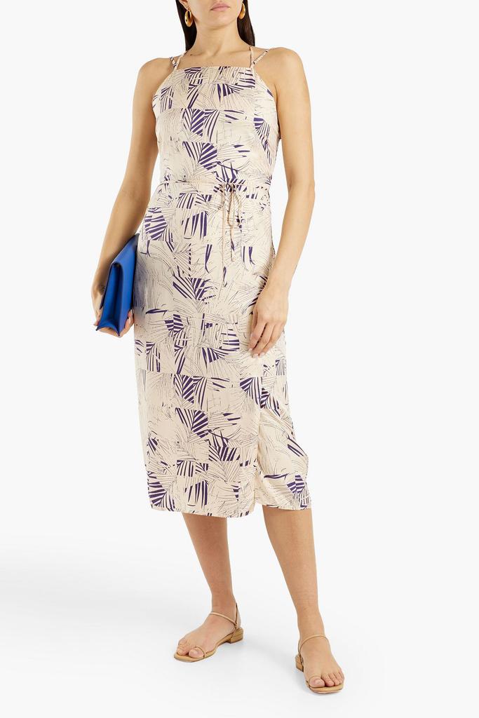 Equipment Carris wrap-effect printed twill midi dress