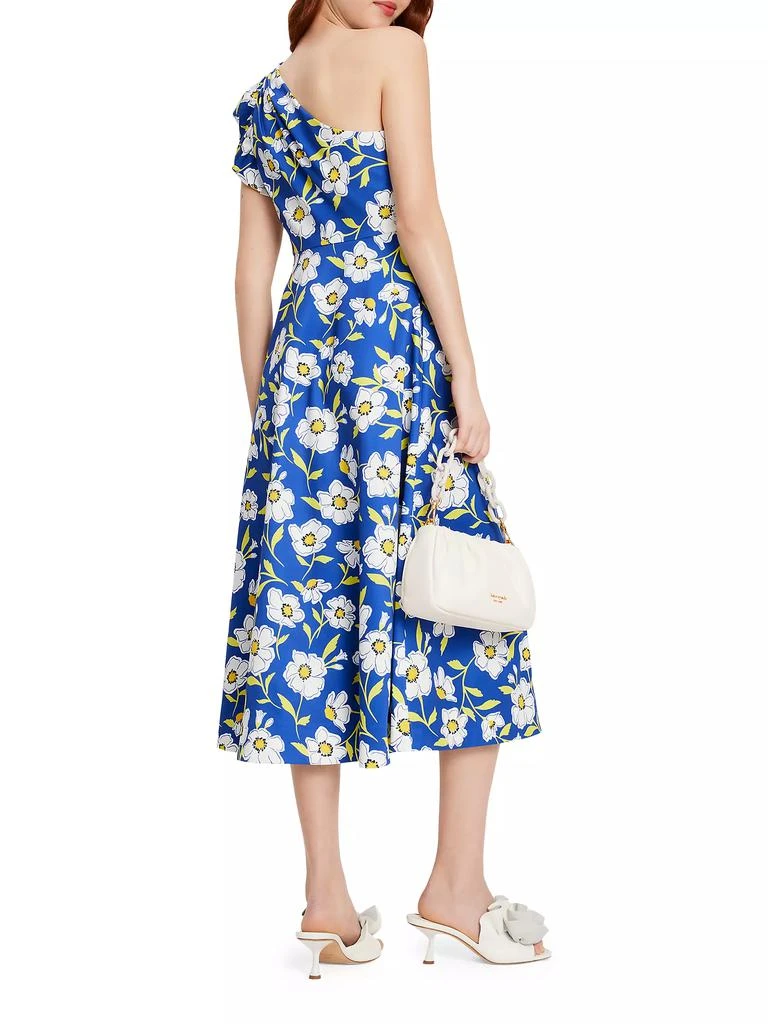 Kate Spade Sunshine Floral Ruffled Faille Midi-Dress 4