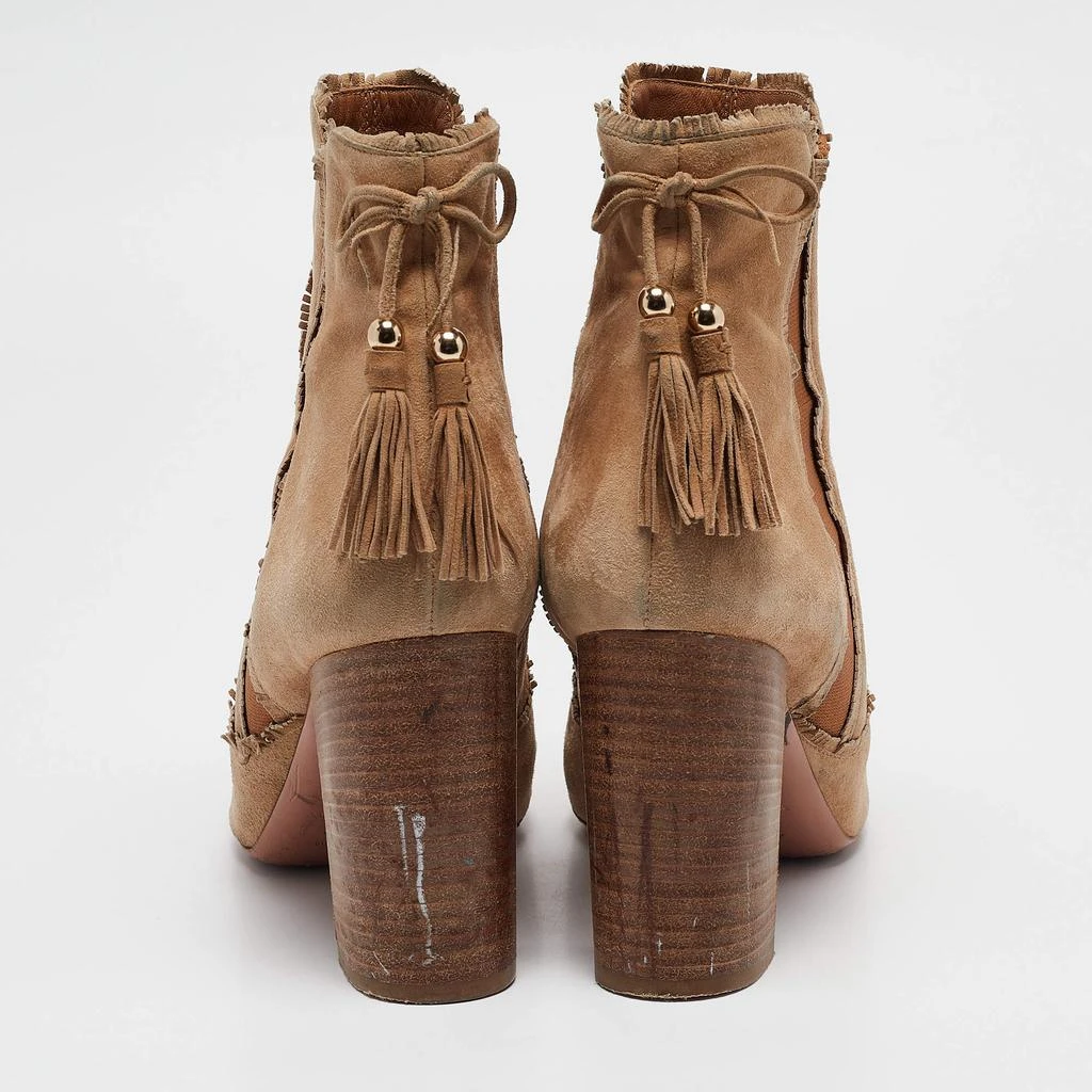 Aquazzura Aquazzura Brown Suede Tassel Accents  Boots Size 39 5