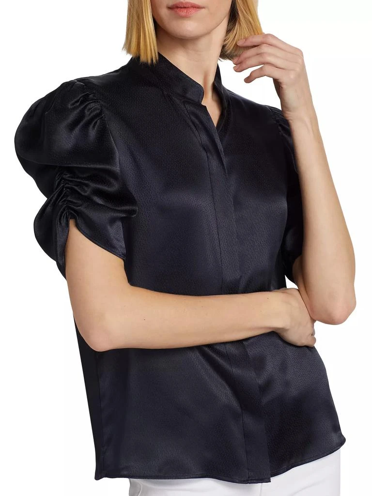 FRAME Puff-Sleeve Silk Blouse 6