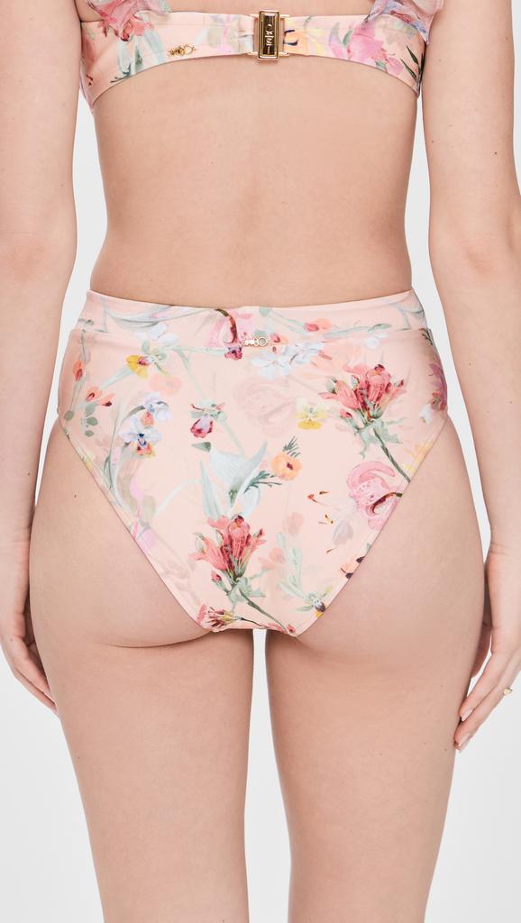 PatBO Lily Flower High Waist Bikini Bottoms