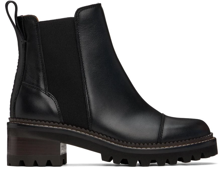 See by Chloé Black Mallory Chelsea Boots 1