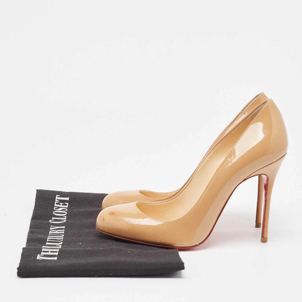 Christian Louboutin Christian Louboutin Beige Patent Simple  Pumps Size 35 9