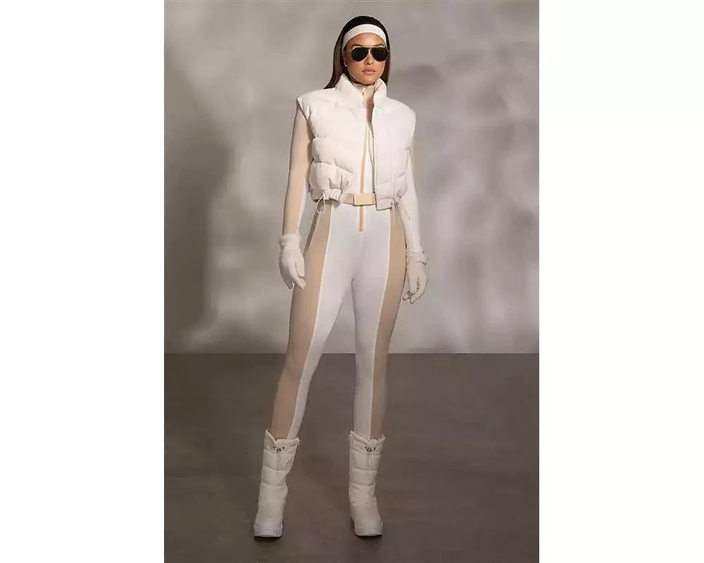 JLUXLABEL Women's Delma Ribbed Puffer Vest 5