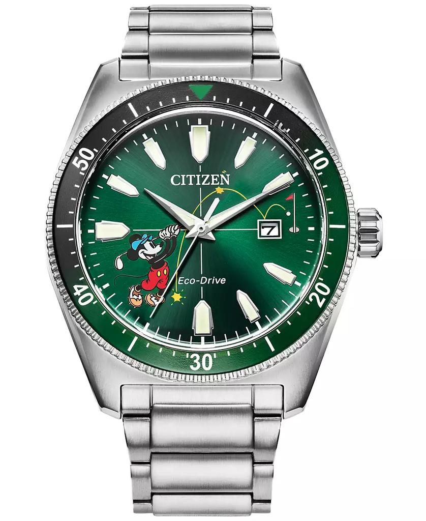 Citizen Eco-Drive Men's Disney Mickey Mouse Stainless Steel Bracelet Watch 43mm