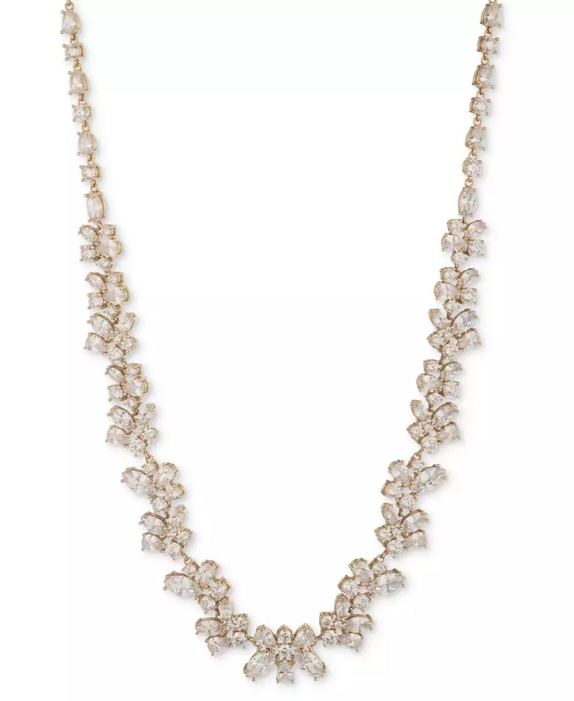 Givenchy Gold-Tone Cubic Zirconia Collar Necklace, 16" + 3" extender