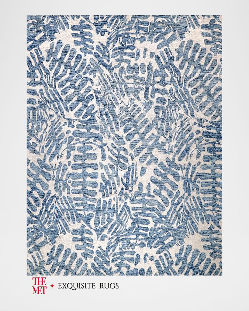 Exquisite Rugs Botanica Hand-Tufted Blue/Ivory Rug, 10' x 14'
