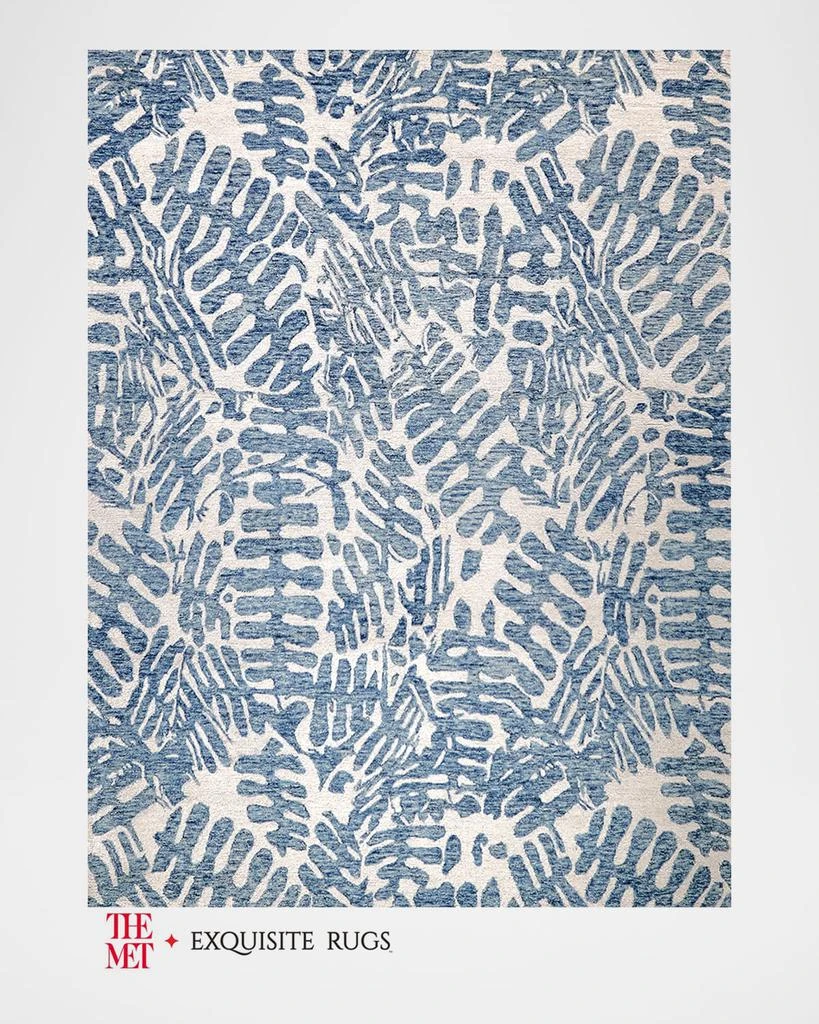 Exquisite Rugs Botanica Hand-Tufted Blue/Ivory Rug, 10' x 14' 1