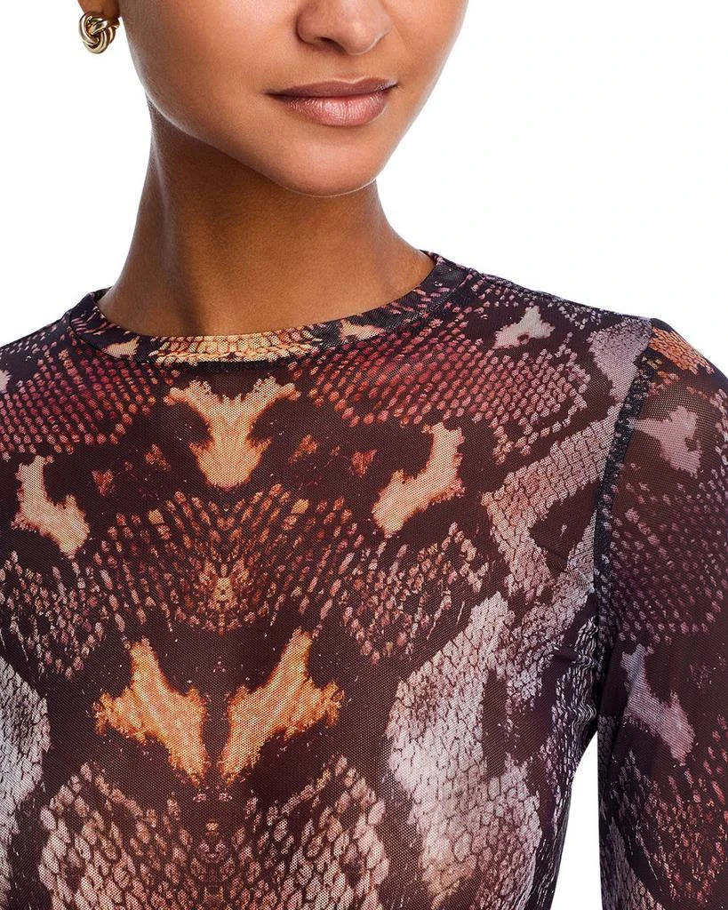 AFRM Kaylee Snakeskin Print Mesh Top 4
