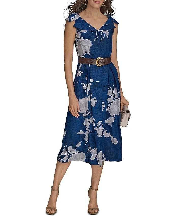 Donna Karan Envelope Collar Midi Dress 1