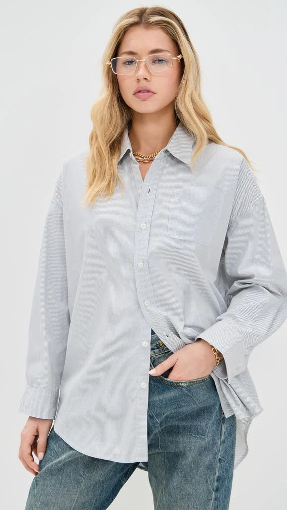 R13 Drop Neck Oxford Shirt 1