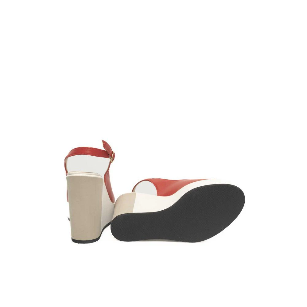 Cerruti Cerruti 1881 Red CALF Leather Sandal 4