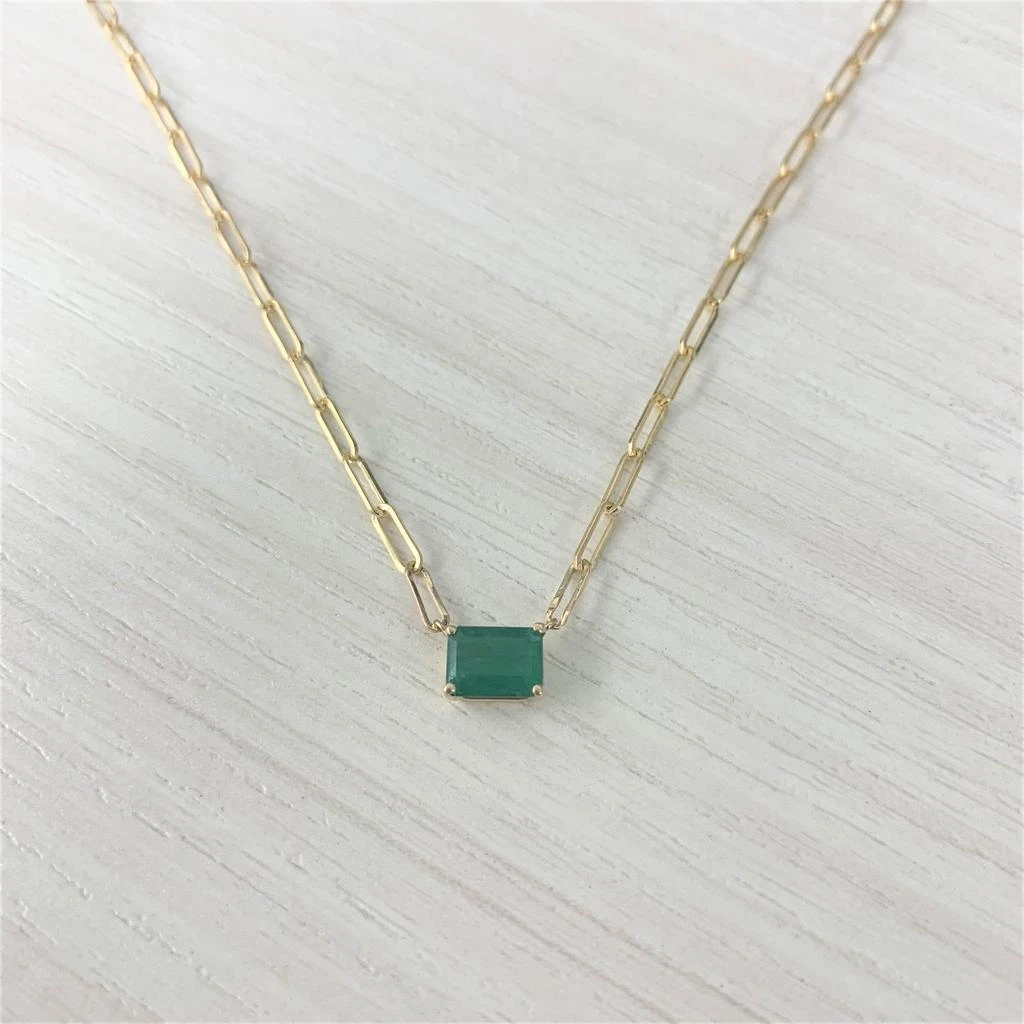 Sabrina Designs 14k Gold & Emerald Link Necklace 6