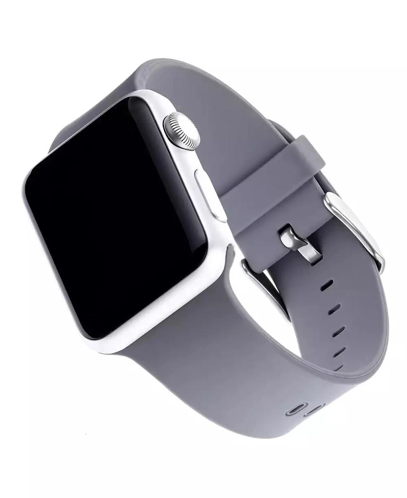 WITHit Gray Smooth Silicone Band designed for Apple Watch® 42mm (Series 10) & 38/40/41mm 2