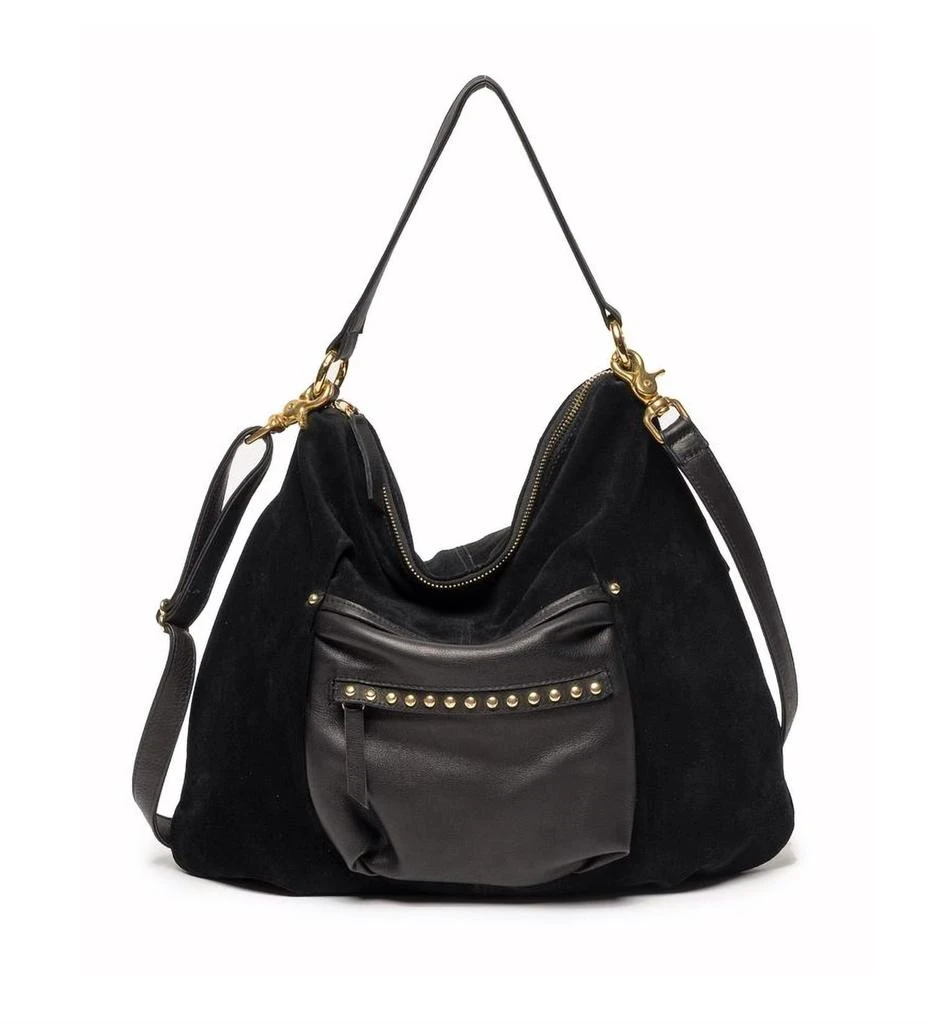 LAGGO Black Suede Hobo Bag 1
