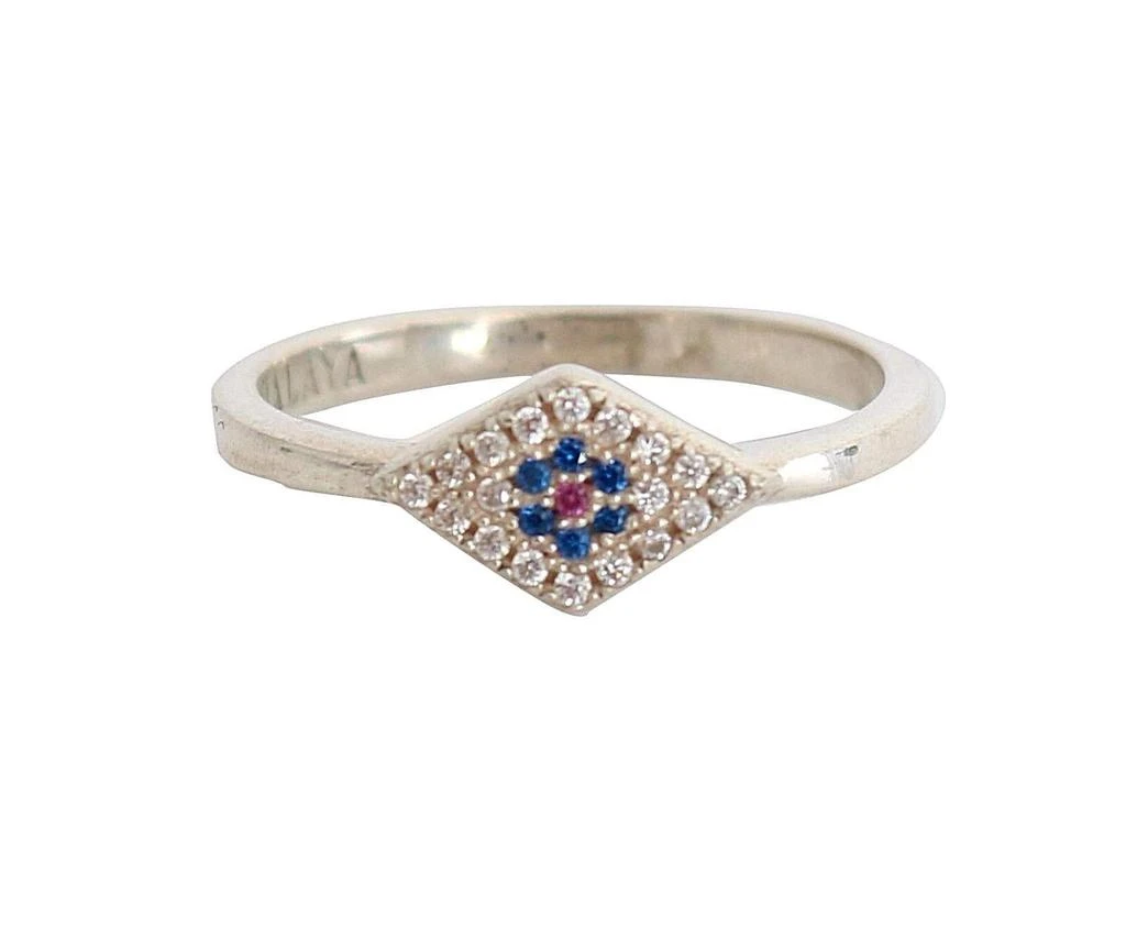 Nialaya Nialaya Blue Red CZ 925 Silver Clear Ring 1