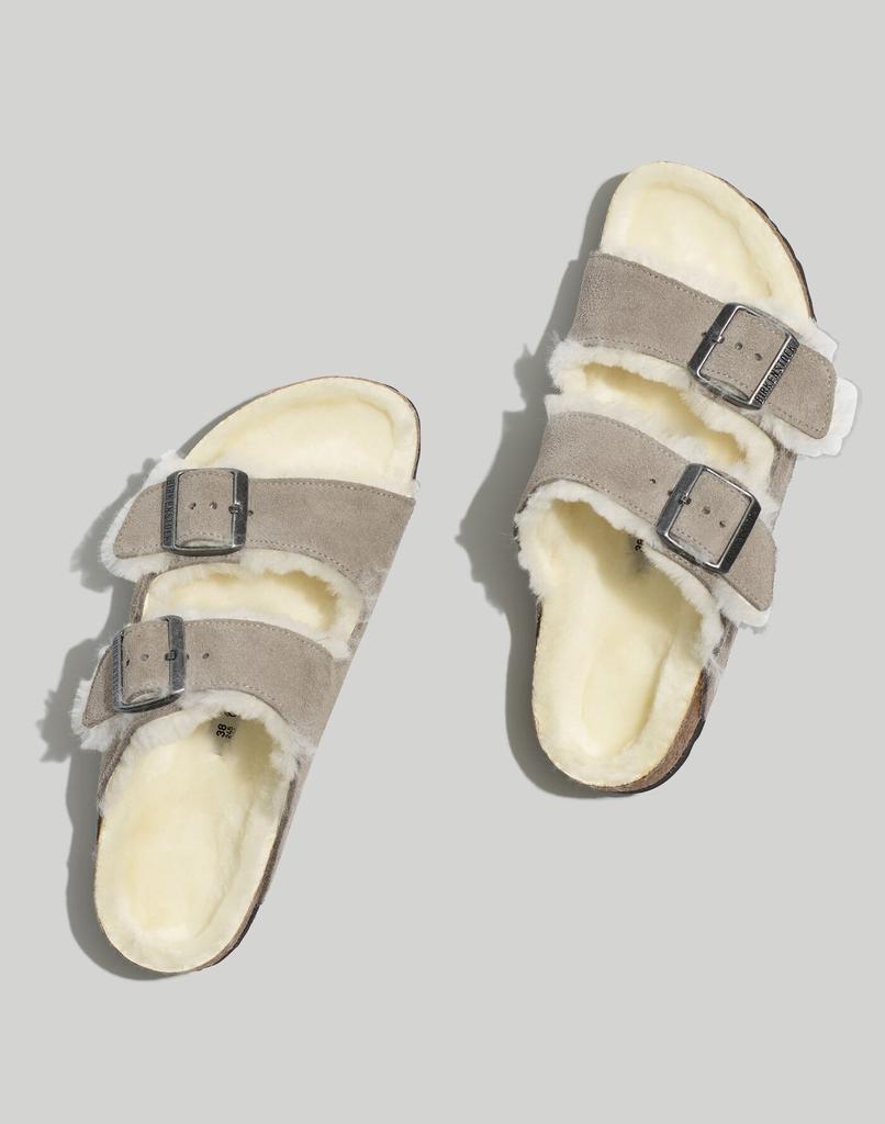 Birkenstock Suede Arizona Sandals in Shearling