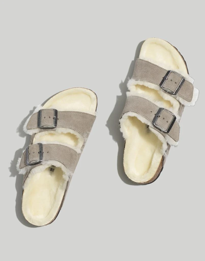 Birkenstock Suede Arizona Sandals in Shearling 1