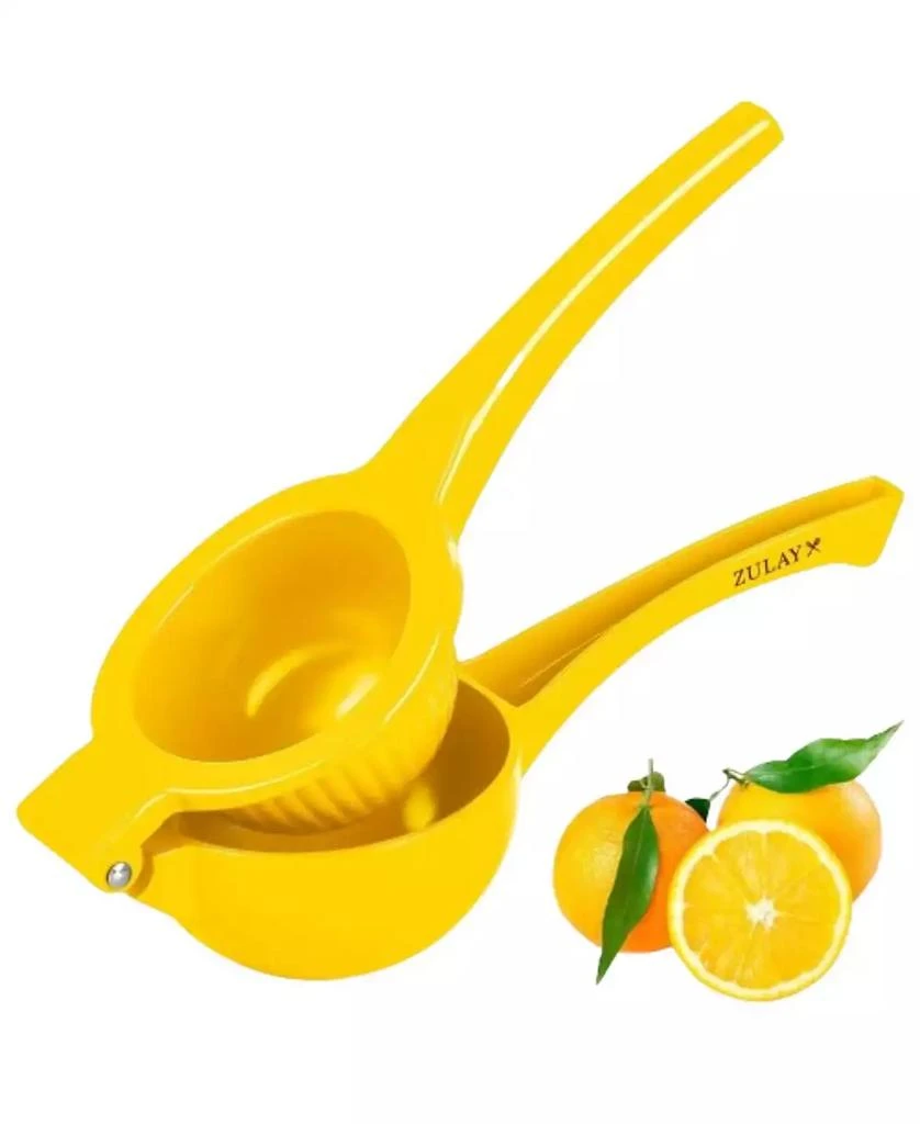 Zulay Kitchen Premium Quality Metal Orange Squeezer, Citrus Juicer, Manual Press for Extracting the Most Juice Possible